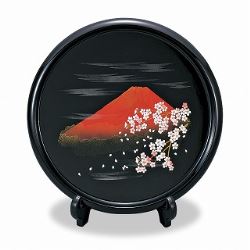 富士さくら 木製 10寸飾り皿